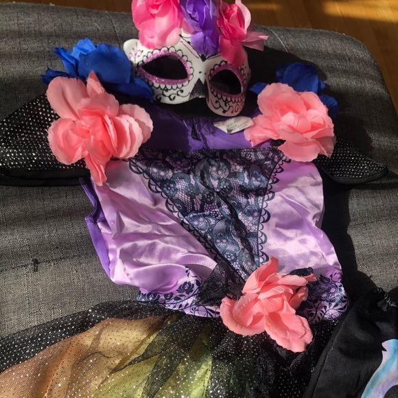 Day of the Dead Costume with Eye mask - Picture 2 of 2